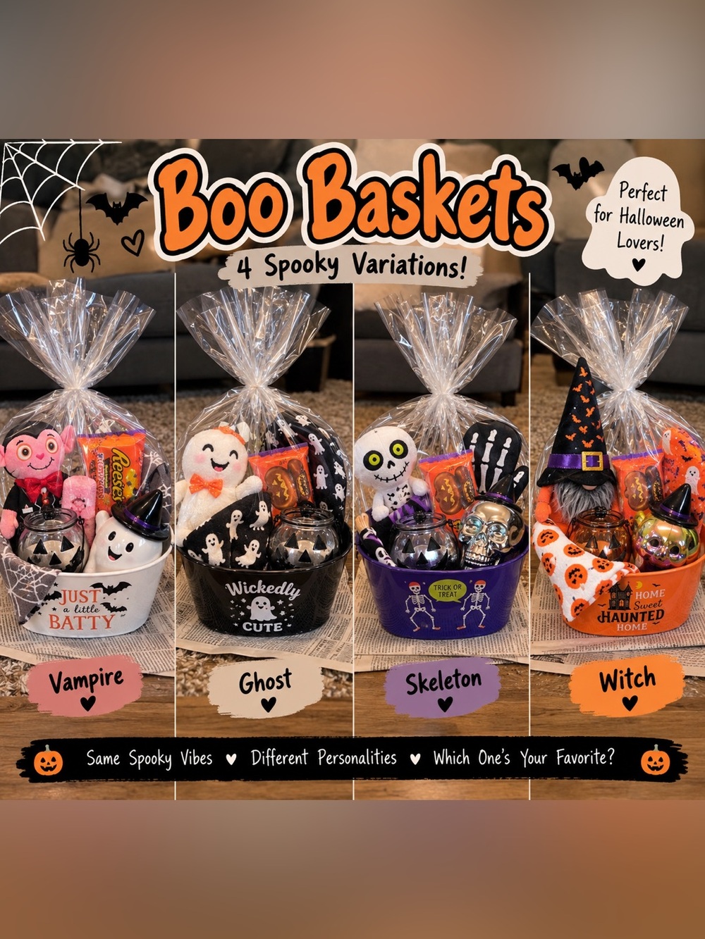 8 Piece Mystery Spooky Basket Halloween Boo Gift Set 🎃👻